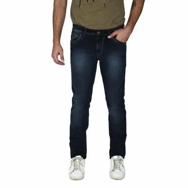 Regular Fit Plain Dyed Anti Wrinkle Denim Stretch Jeans For Mens Age Group: >16 Years