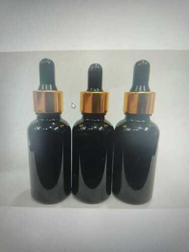 30 Ml Black Glass Dropper Bottle For Cosmetic Use