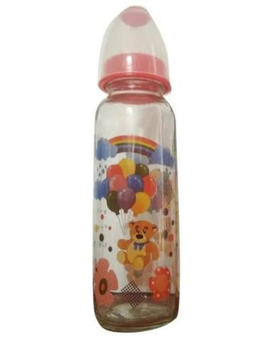 Printed Glass Baby Feeding Bottle, 200ml