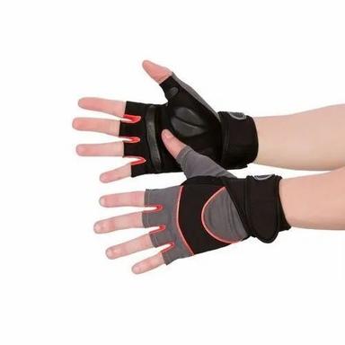 Half Finger Black Sports Hand Gloves