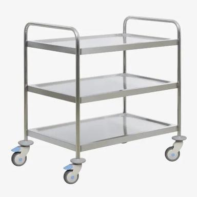 Three Shelf Surgical Instrument Trolley For Hospital Use