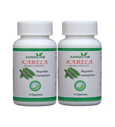 Ayurvedic Medicine Aarogyam Karela Capsules, Pack Size 90 Capsules