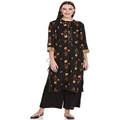 Casual Wear Round Neck 3/4th Sleeves Printed Ladies Salwar Suit Set