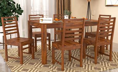 Long Lasting Durable Solid Polished Wooden Dining Table With Chair Set Efficiency: 89%