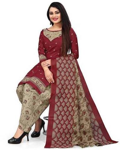 Daily Wear Ladies Cotton Salwar Kameez With Dupatta Dimension(L*W*H): 26.1 (W) X 70 (D) X 95 (H)Mm Millimeter (Mm)