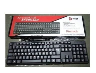 Black Color Computer Wired Keyboard For Computer Use Application: Industrial