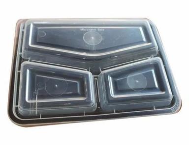 Tablets 3 Compartments Disposable Food Tray