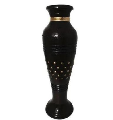 Glossy Polyresin Floor Touch Big Corner Resin Flower Vase Height: 10 Inch (In)
