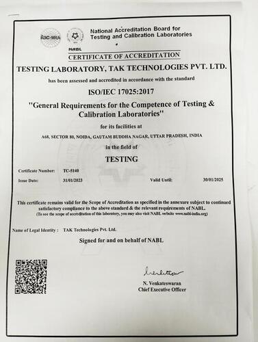 NABL Testing services