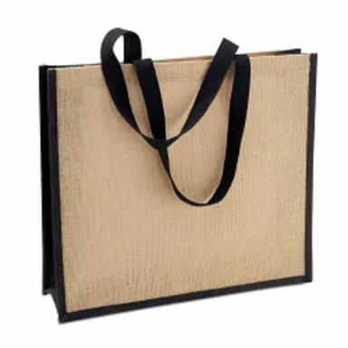  ले जाने में आसान हल्के प्लेन जूट शॉपिंग कैरी बैग लूप हैंडल के साथ 