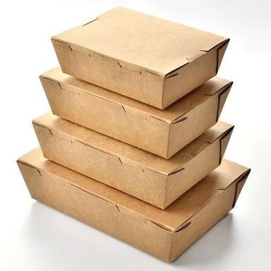 Lightweight And Portable Rectangular Plain Paper Food Packaging Box Size: 750 Ml & 1250 Ml