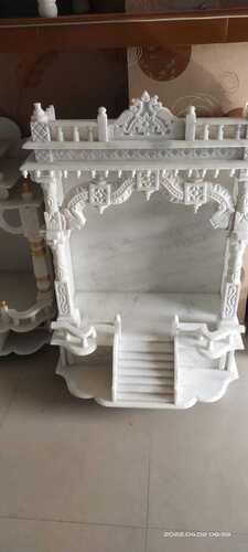  30 इंच घुमावदार सफेद संगमरमर का मंदिर 