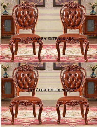 Long Lasting Durable Designer Wooden Carved Chairs Set
