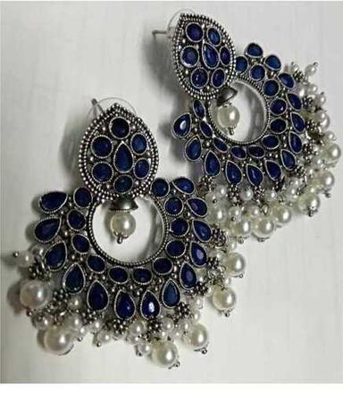 Ladies Polished Flower Design Earring