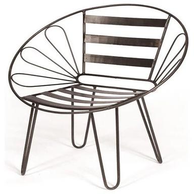 Black Round Wrought Iron Chair