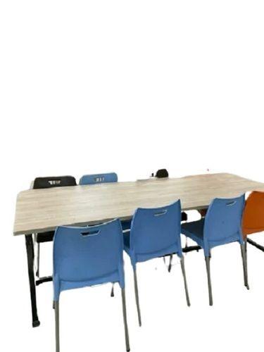 8 Seater Wooden Cafeteria Table And Chairs Set