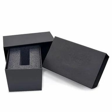 Black Color Rectangular Shape Luxury Rigid Boxes