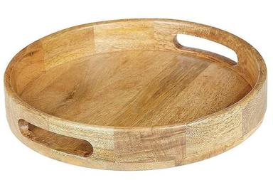 Round Shape Wooden Tray