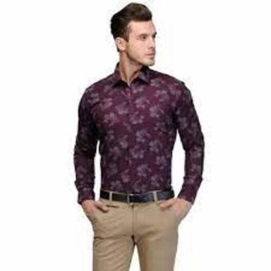 Mens Breathable Printed Shirts For Party Wear