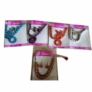 Casual Wear Artificial Jewelry Silk Thread Pendant Set