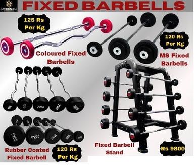 Colored Mild Steel Fixed Barbell Set