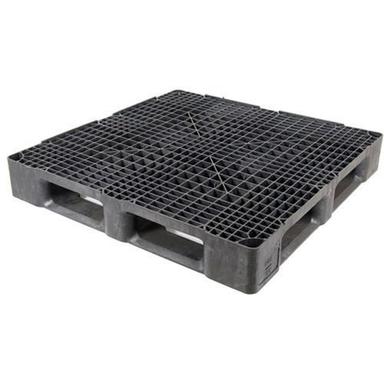 High Strength Unbreakable Rectangular Water Resistant Black Plastic Pallets for Industrial