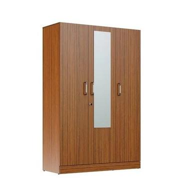 Floor Standing Indian Style Polished Finish Termite Resistant Wooden Double Door Almirah