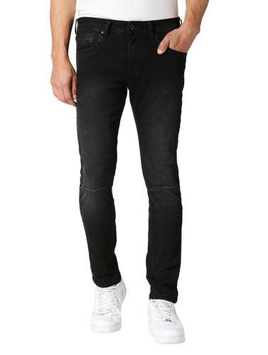 Black Stretchable Denim Jeans For Boys And Men