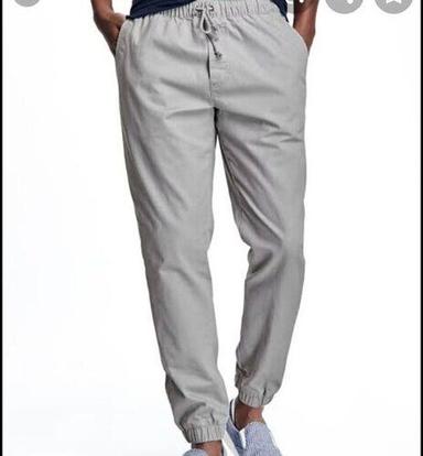 Cotton Grey Color Plain Joggers Pant