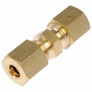 Gold Color Round Shape Brass Fitting Parts For Industrial