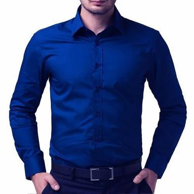 Full Sleeve Blue Cotton Shirt