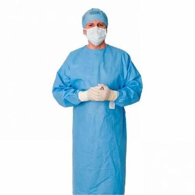 Blue Non Woven Surgical Disposable Hospital Gowns