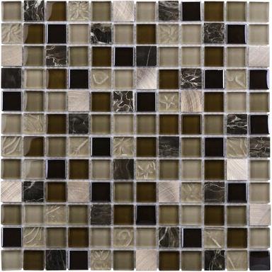 Multi Color Square Shape Stone Mosaic Tiles For Flooring