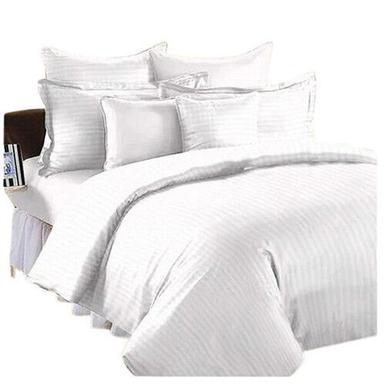 White Satin Cotton Hotel Bed Sheet