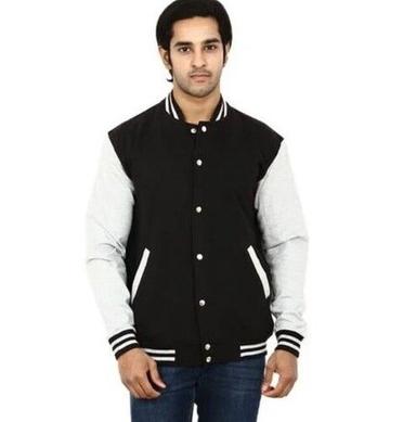Multi Color Plain Pattern Full Sleeves Mens Collar Jacket
