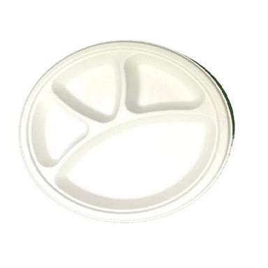 White Color Plain Round Shape Biodegradable Cp Plate