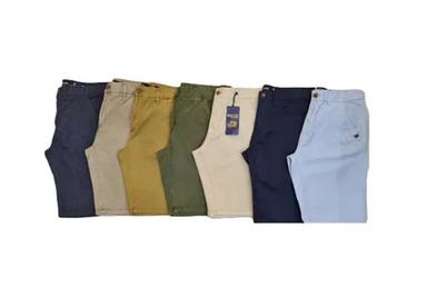 Casual Wear Regular Fit Calf Length Cotton Lycra Plain Mens Cargo Capri Pants