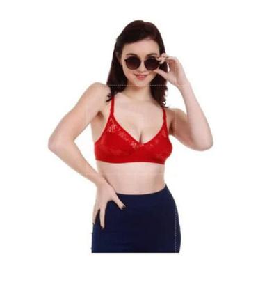 Daily Wear Skin-Friendly Regular Fit 3/4th Coverage Plain Net Cotton Non-Padded Ladies Bra
