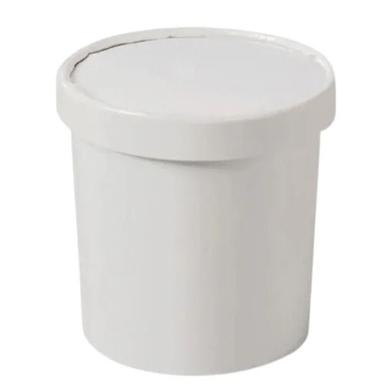 White Color Plain Pattern Light Weight Durable Paper Container