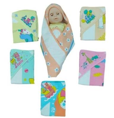 Multi Color Printed Pattern Baby Hooded Towels
