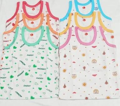 Multi Color Printed Pattern Sleevless Newborn Baby Vest