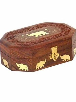 Wooden Jewellery Gift Box - Color: Red