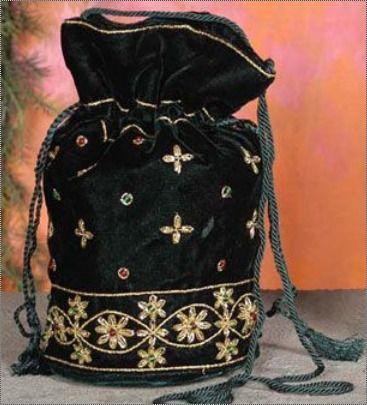 Black Ladies Fancy Pouch Bag