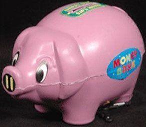 Pink Plastic Kids Piggy Bank