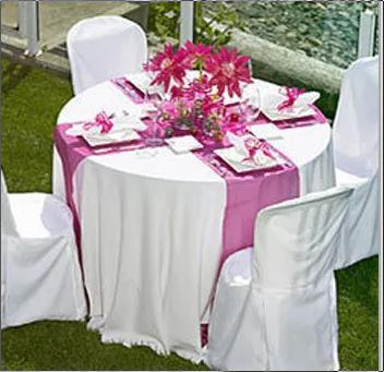 Plain Dyed White Color Table Runner