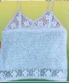 White Crochet Ladies Sleeveless Top