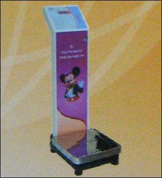 White Coin Operated Weighing Scales