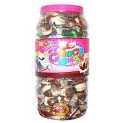Light Green Choco Snax And Chocolate Biscuits Pet Jar