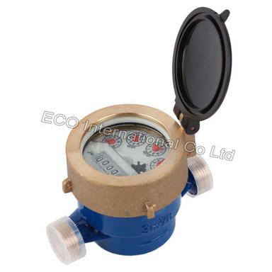 Single Jet Liquid Sealed Dial Vane Wheel Brass And Plastic Brass Water Meter