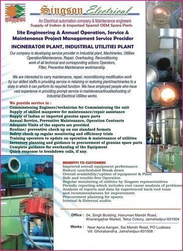 Incinerator Operation and Maintenance Service